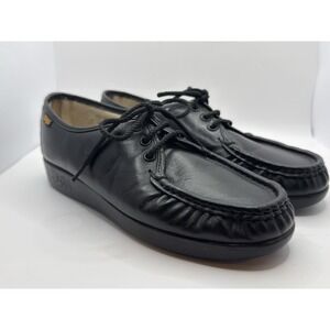 SAS Women's Size 7.5 Black Leather Lace-Up Walking Shoes
